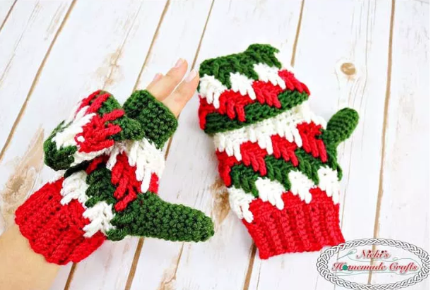 Narrow Steps Glittens Pattern