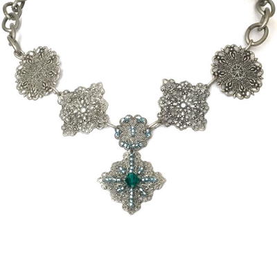 Beaded Metal Necklace