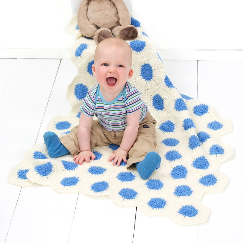 Polka Dot Cashmere Baby Shawl main image 1