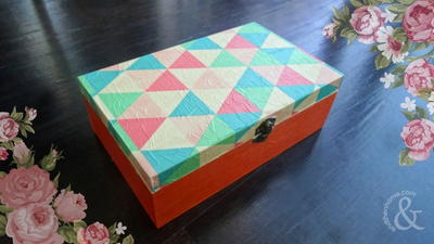 Tissue Paper Decoupage Jewelry Box