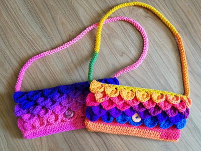 Mosaic Zig Zag Bag - Free Crochet Pattern Loops & Love Crochet