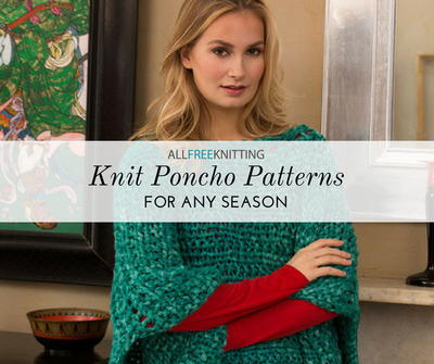 #261 Chunky Cable Poncho PDF Knitting Pattern