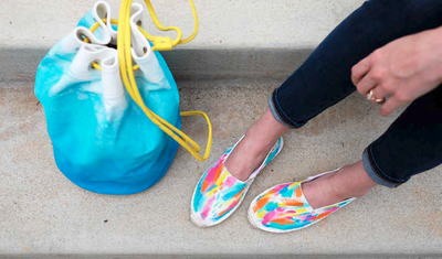 Abstract Accessories Shoes & Drawstring Bag
