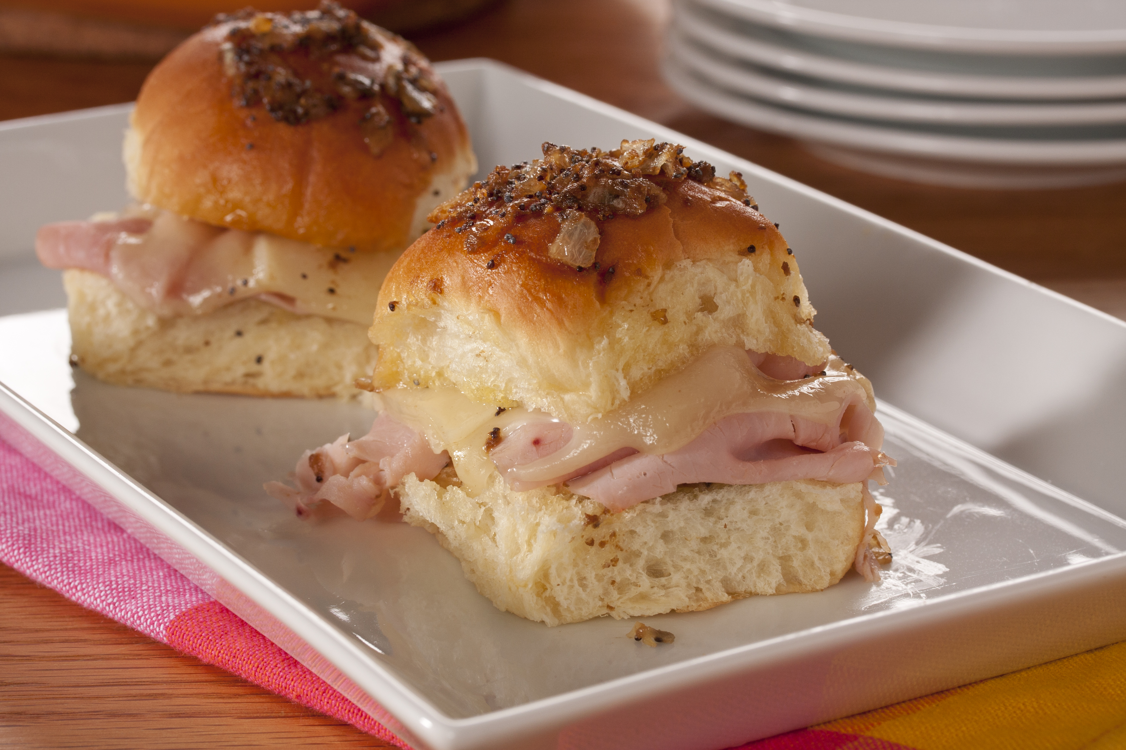 Baked Ham Swiss Sliders Mrfood Com