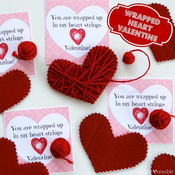 Yarn Wrapped Heart Valentine