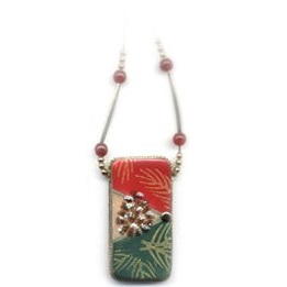 Christmas Tree Holiday Domino Necklace or Ornament