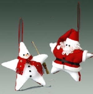 Santa and Snowman Ornament