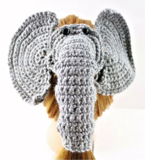 Elephant Crochet Hair Band