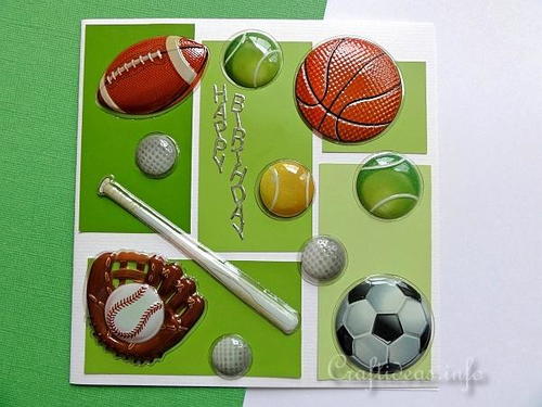 Ball Sports DIY Birthday Card for Kids