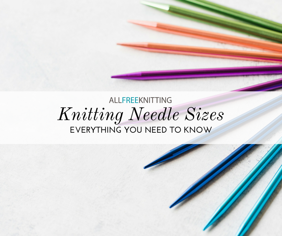 Knitting Needle Size Chart (Printable)