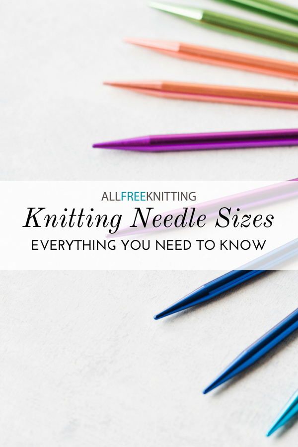 Knitting Needle Size Chart (Printable)