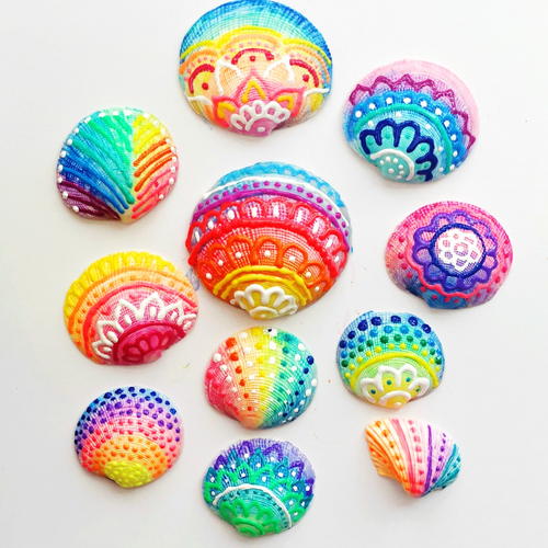 Puffy Paint Seashells