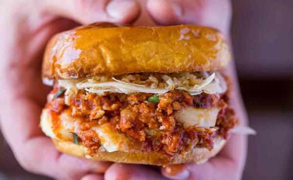 20-Minute Chicken Parmesan Sloppy Joes