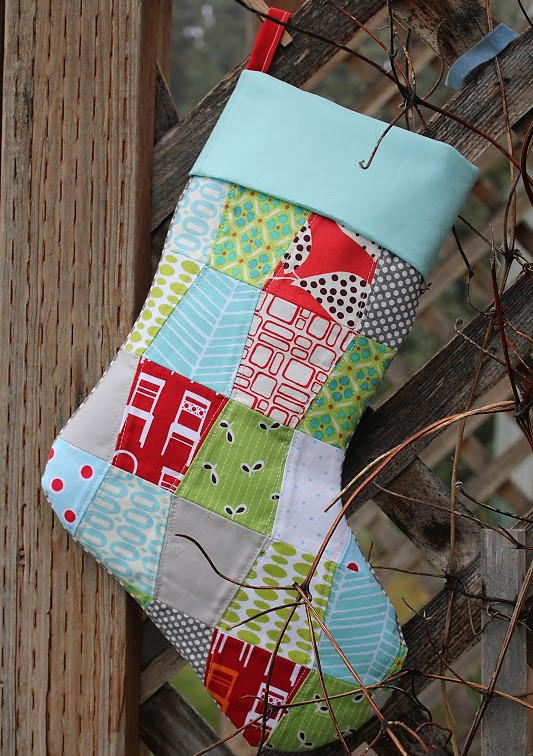 Quilted Christmas Stocking Pattern | FaveQuilts.com