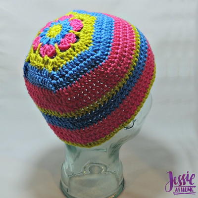 Flower Head Crochet Hat Pattern