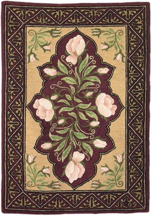 Kashan Roses | rughookingmagazine.com