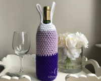 iKraft Hand Made Crochet Wine Bottle Bag - Green –