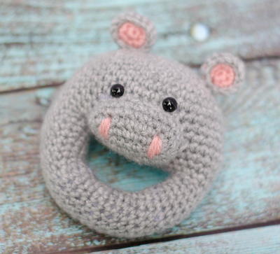 Crochet Hippo Rattle