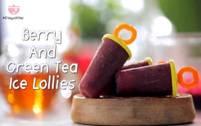 Berry And Green Tea Ice Lollies
