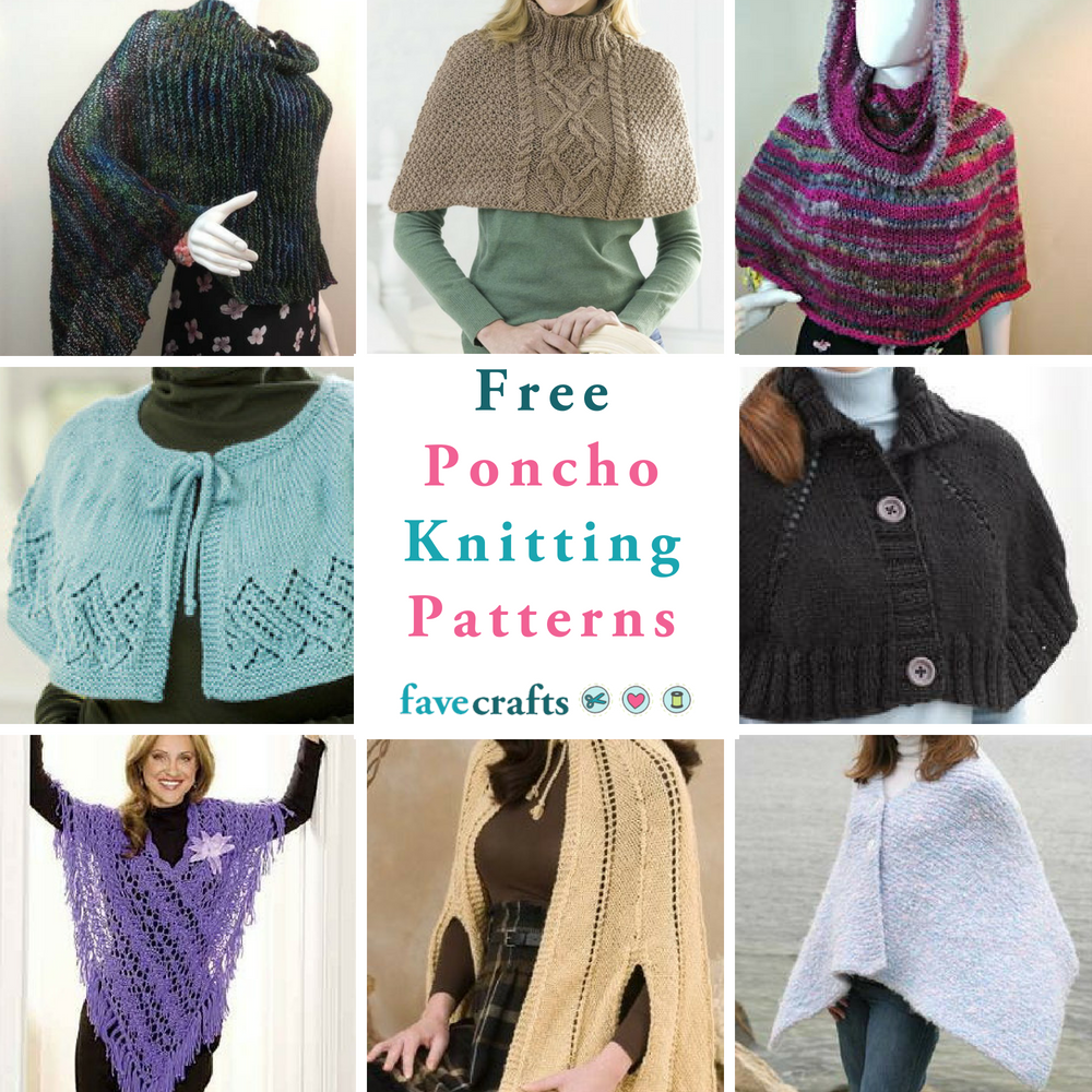 10 Best Poncho Knitting Patterns for Women — Blog.NobleKnits  Poncho  knitting patterns, Easy poncho knitting pattern, Knitted poncho