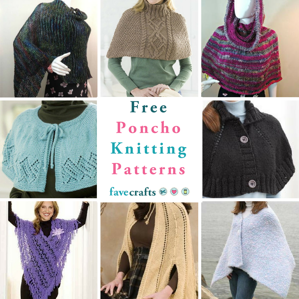 Minnaar Laatste bezig free poncho knitting patterns Ladder Verbeelding ...