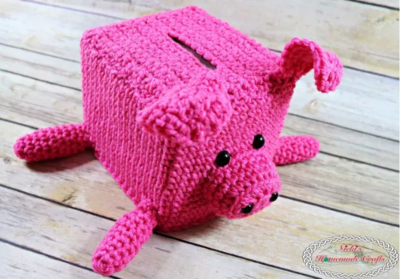 Piggy Bank Crochet Tissue Box