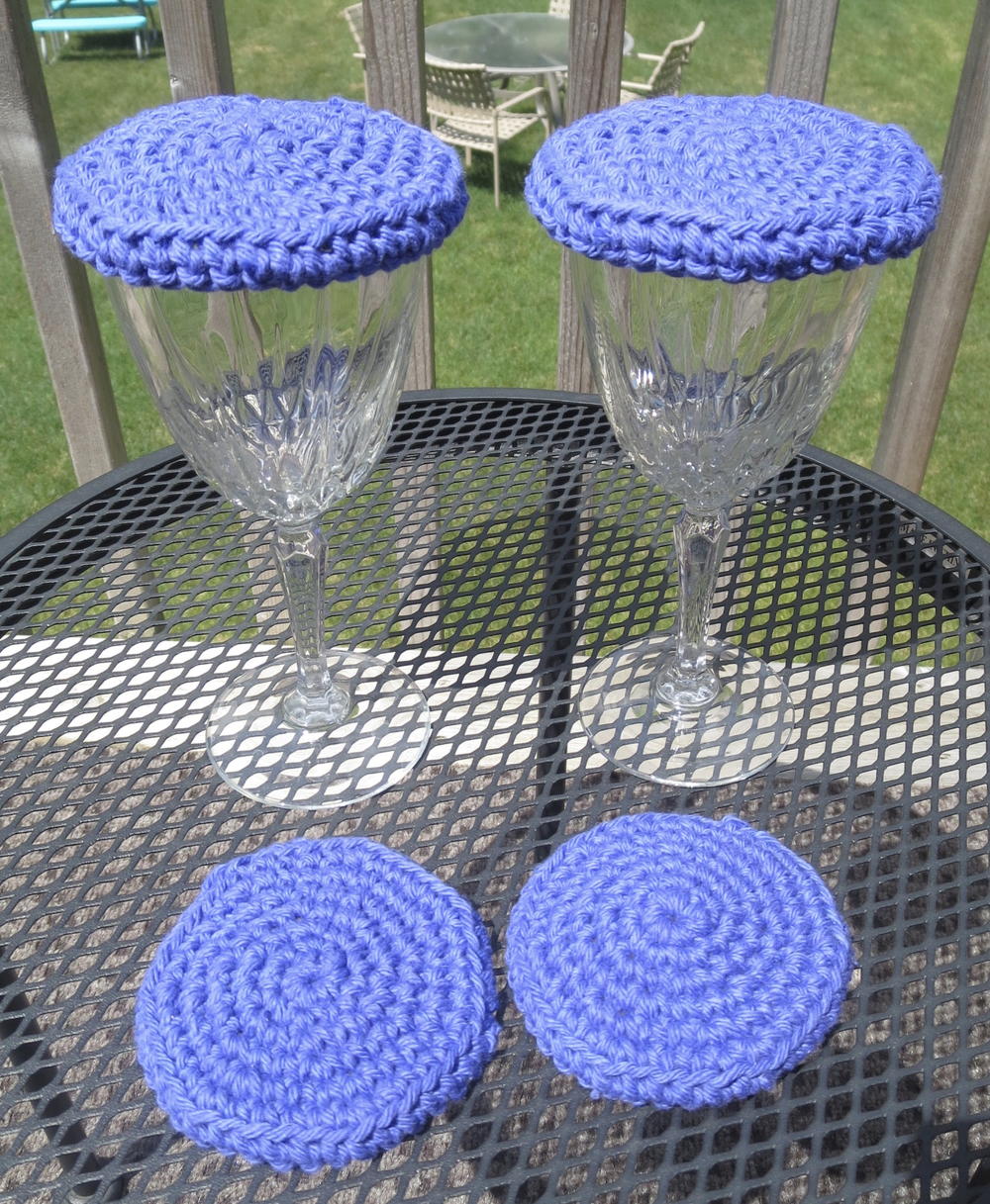 Crochet Wine Lid Coaster AllFreeCrochet