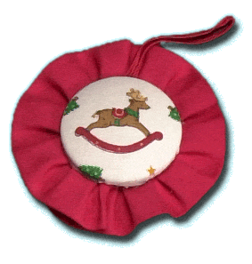 Fabric Button Christmas Ornaments