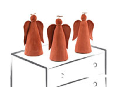 Clay 2024 angel sculpture