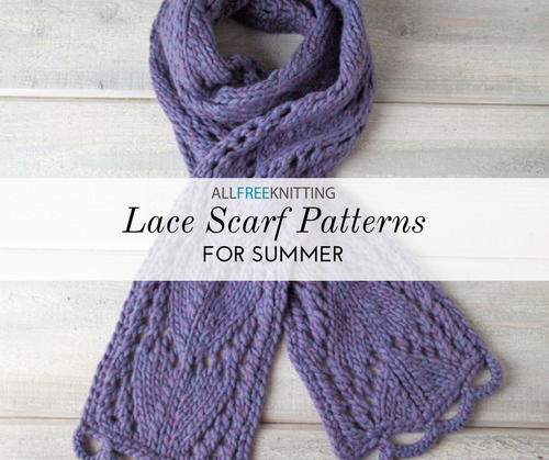How to knit patterns in a scarf