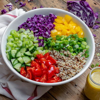 Vegan Chopped Salad With Quinoa