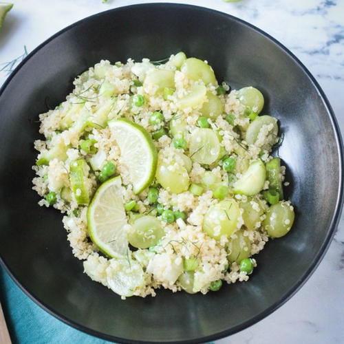 Healthy Quinoa Salad w/ Fresh Dill & Lime Vinaigrette