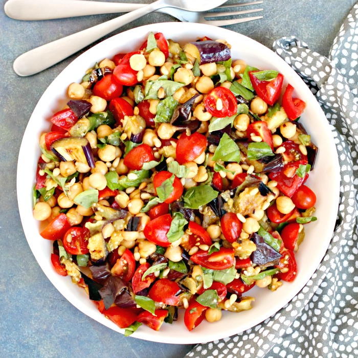 Grilled Eggplant Salad | FaveHealthyRecipes.com