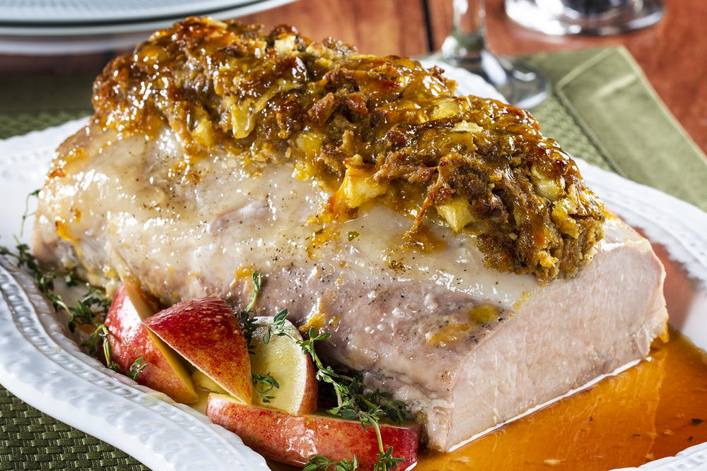 SugarBee® Apple Stuffed Pork Recipe - SugarBee® Apples