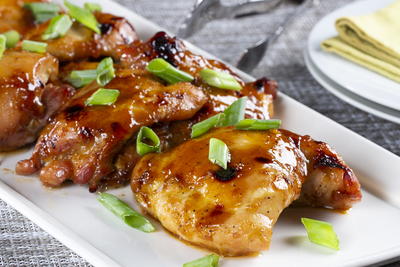 Glazed Roasted Chicken Thighs