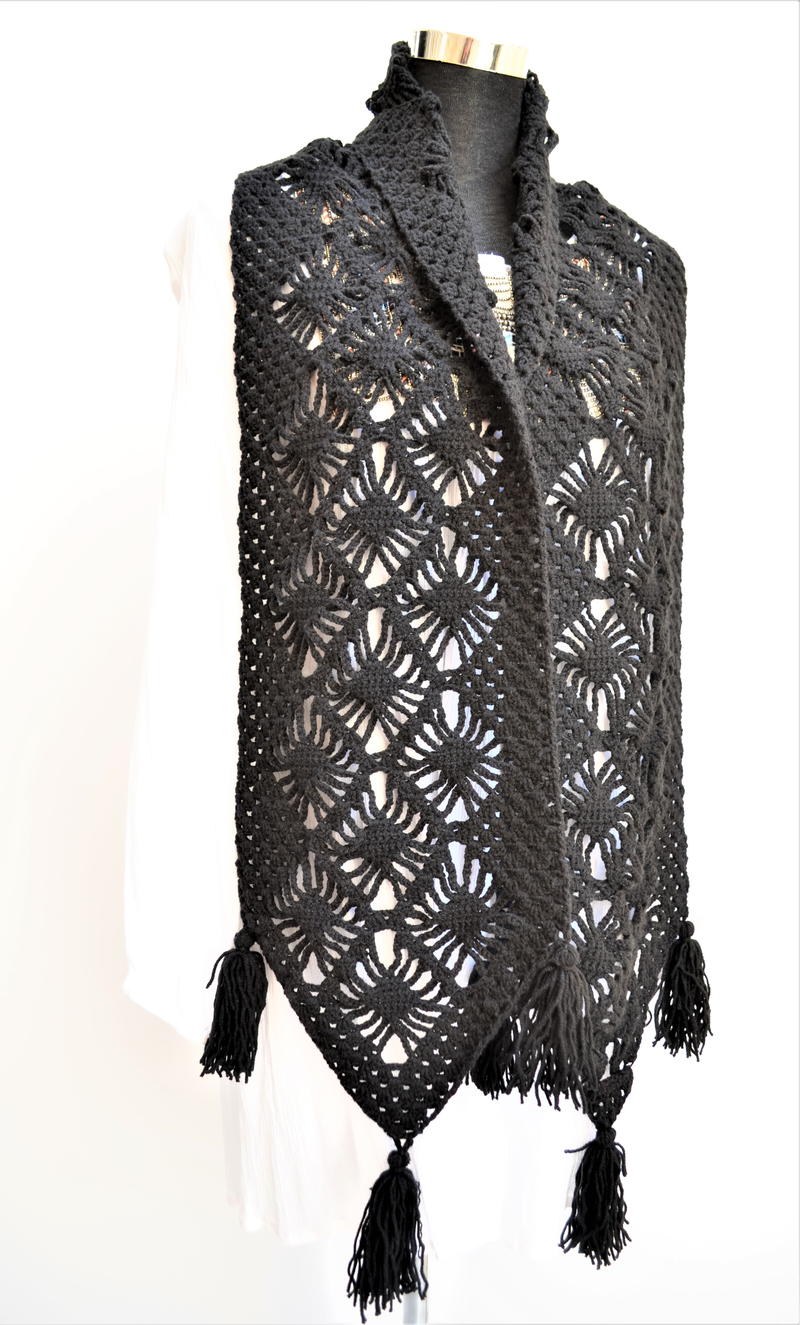 Black Widow Scarf AllFreeCrochet com