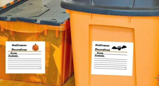 Free Printable Halloween Decoration Labels | CheapThriftyLiving.com