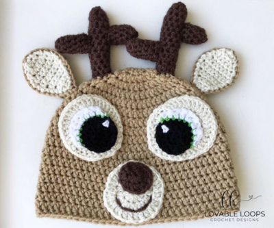 Crochet Deer Hat