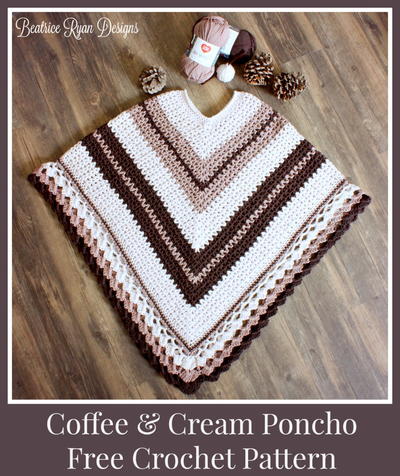 Coffee and Cream Poncho