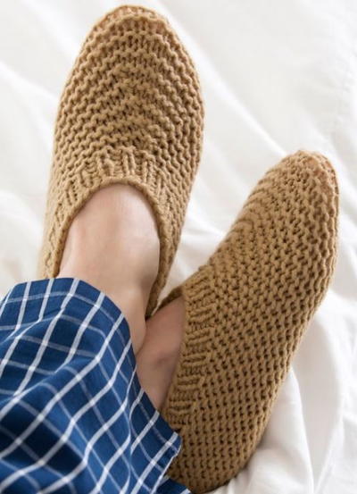 Knitted House Slippers for Him