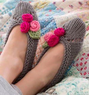 Knitted Slippers Allfreeknitting Com Knitted Slippers Allfreeknitting Com