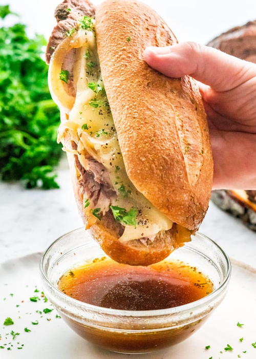 Slow Cooked French Dip Sandwiches