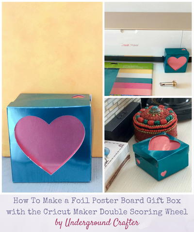 Foil Poster Board Heart Box