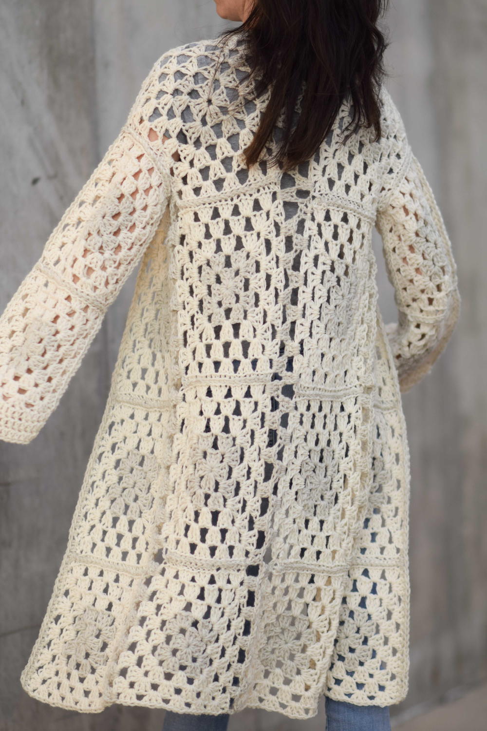 Granny square hot sale cardigan crochet