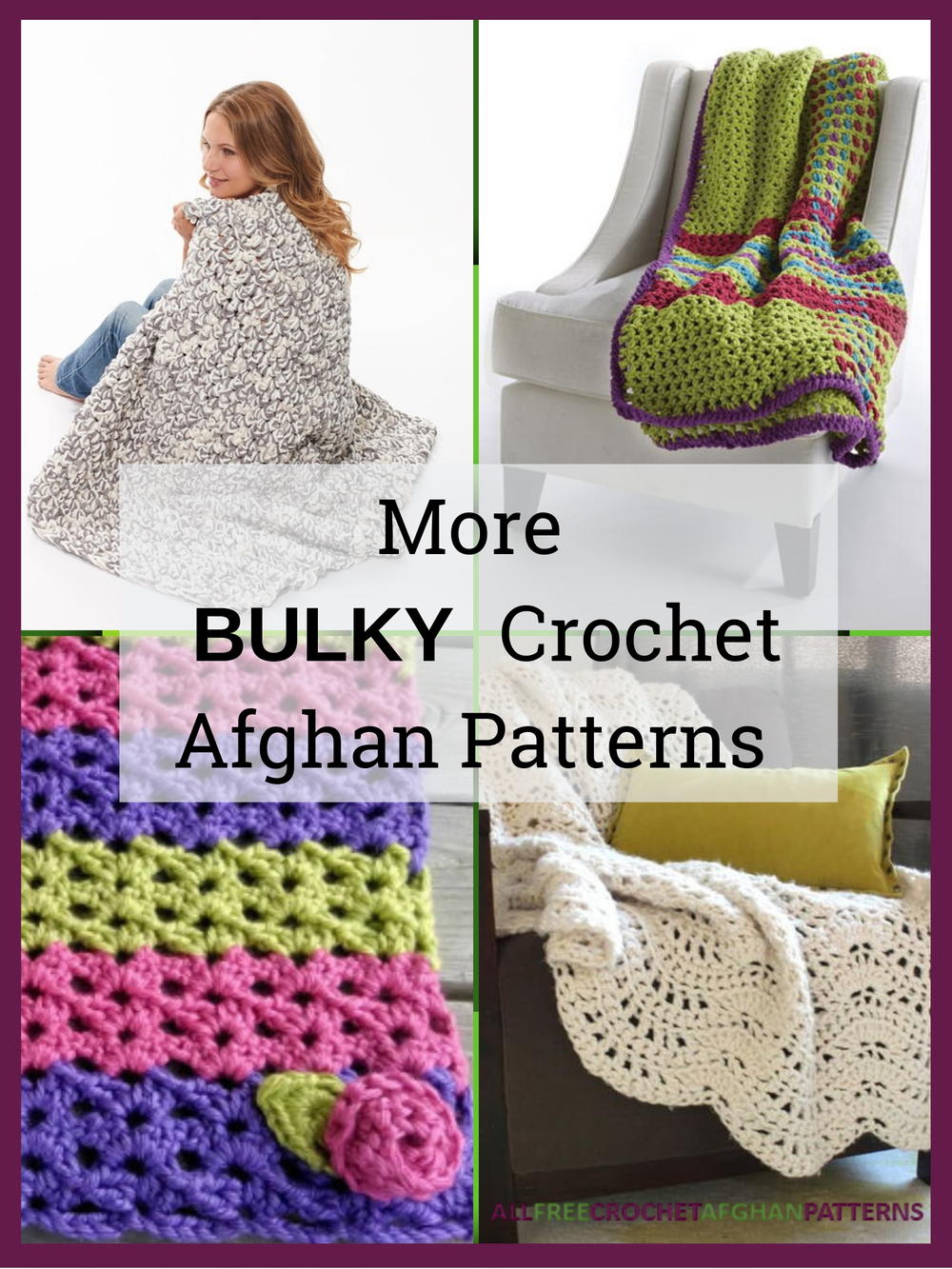 14 More Bulky Crochet Afghan Patterns | AllFreeCrochetAfghanPatterns.com