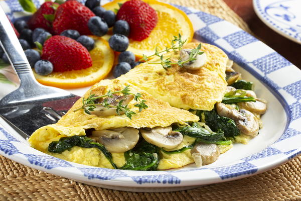 Spinach  Mushroom Omelet