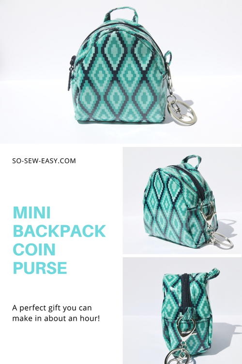 Mini Backpack Coin Purse Pattern
