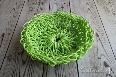 Crochet Clothesline Catchall Basket
