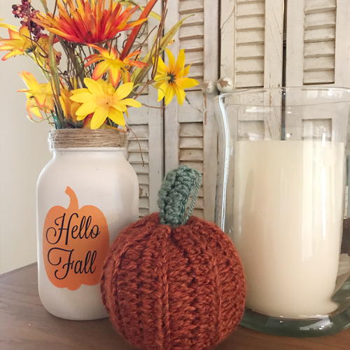 Stenciled Mason Jars for Fall Decor