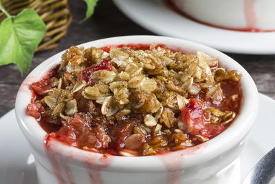 Bubblin' Strawberry Rhubarb Cobbler